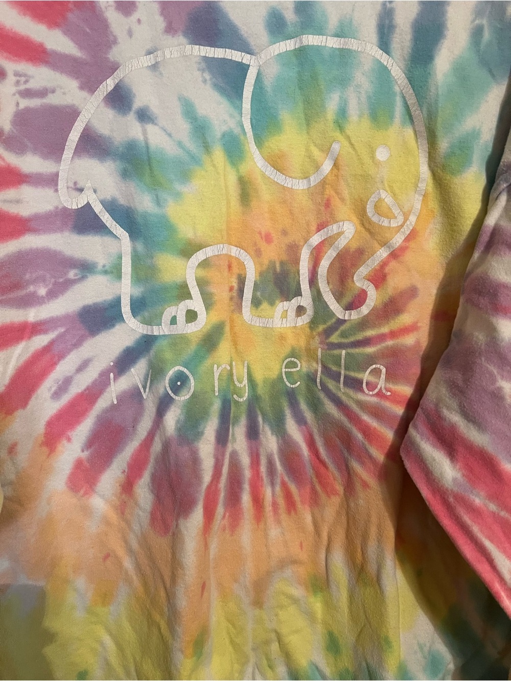 Comfort Colors Pastel Tie-Dye Long Sleeve Tee - Pink & Lavender - Picture 5 of 7